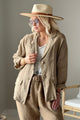 Weekend linen blazer, savanna
