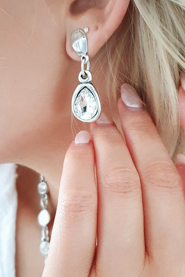 Oyster earrings, silver