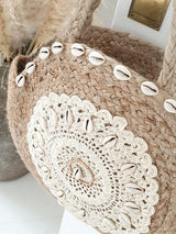 Bonfire jute bag, natural/white