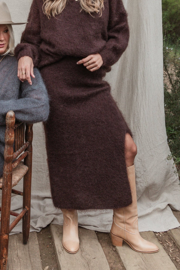 Irene mohairhame, espresso