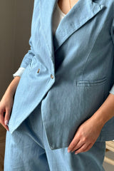 Ramone casual denim bleiseri, light wash