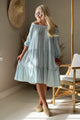Abby viskoosimekko, light blue floral