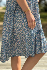 Abby viskoosimekko, smokey blue floral