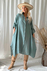 Adele shirt dress, ocean