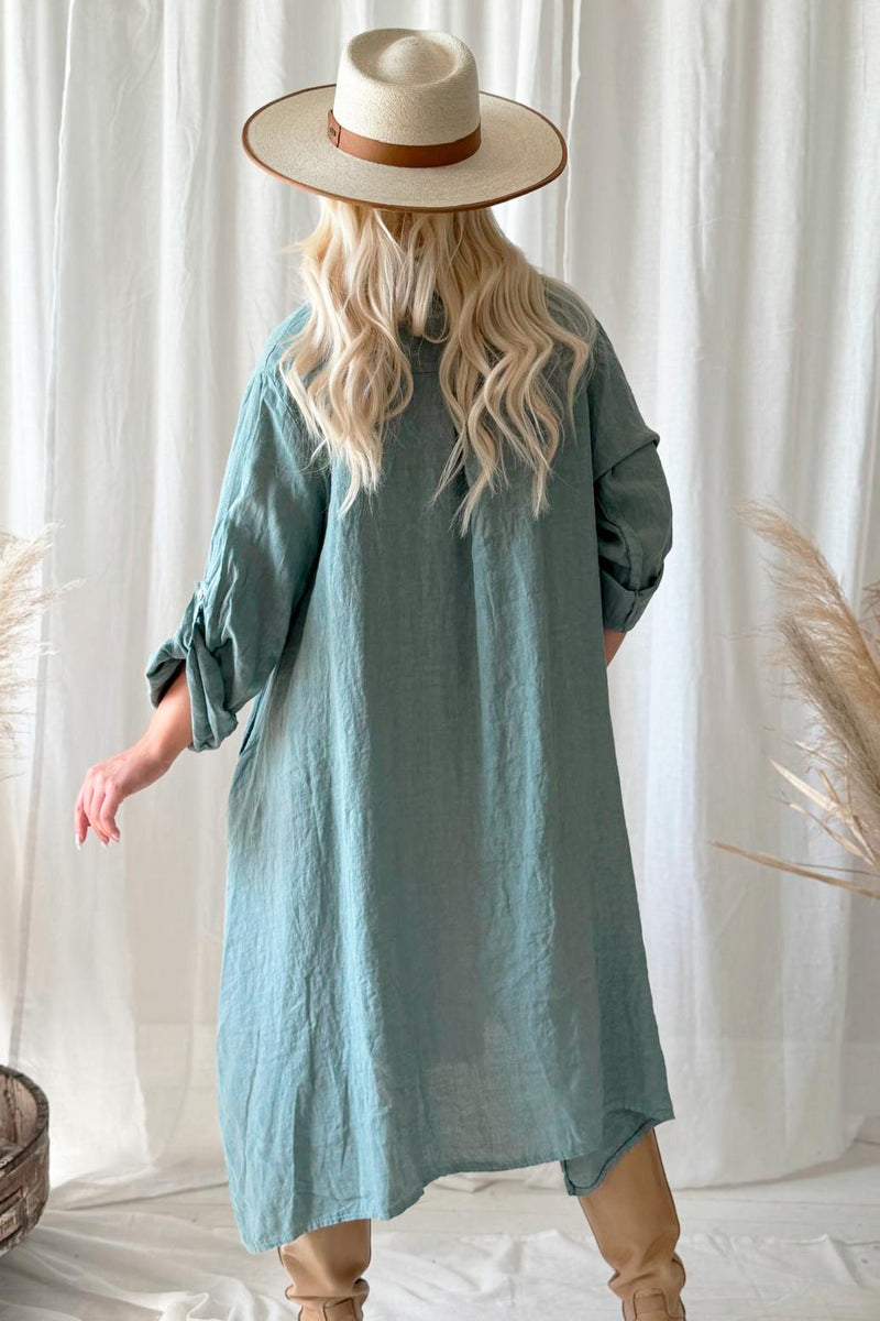 Adele shirt dress, ocean