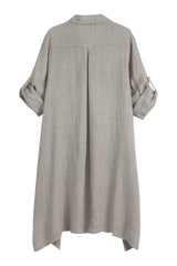 Adele linen shirt dress, taupe