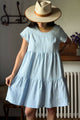 Adore linen dress, oxford blue
