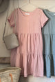 Adore linen dress, sorbet pink