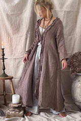 Alayna linen jacket, brown