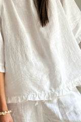 Alessia linen shirt, white