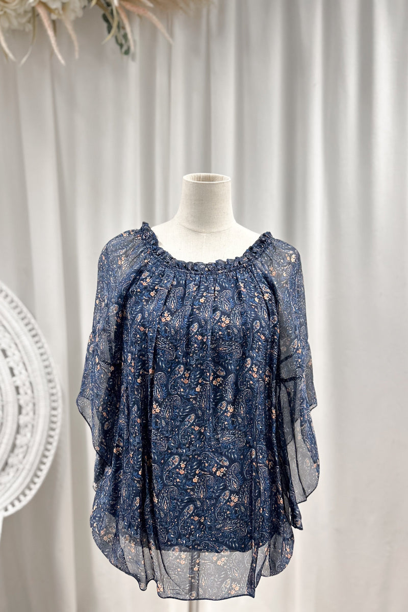 Althea blouse, navy