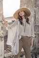 Amias mesh cotton top, sand