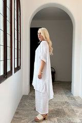 Amilia linen tunic, white
