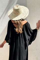 Amoretta viscose dress, black