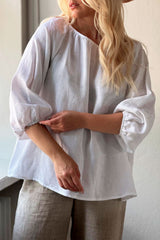 Analise linen shirt, white