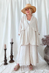 Annabelle linen jacket, sand