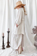 Annabelle linen jacket, sand