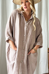 Artist pellavamekko, silverpink
