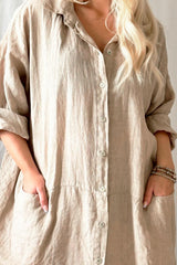 Artist shirt dress, cashmere