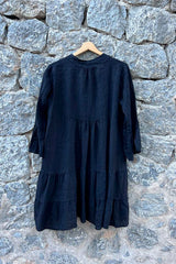 Ashley linen dress, black