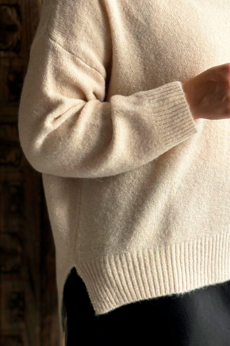 Ashlyn alpaca blend sweater, beige