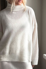 Ashlyn alpaca blend sweater, off white