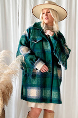 Aurore wool jacket, green check