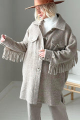 Aurore wool blend jacket, taupe grey