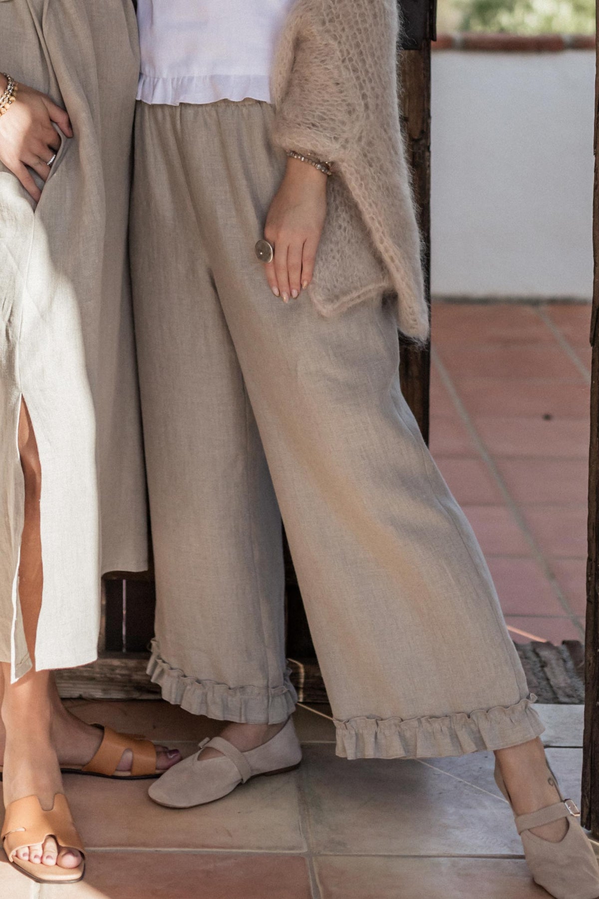 【COSYHARU】Needle Linen Pants Relaxed linen pants | 100 % linen | Linen summer pants | Dalia