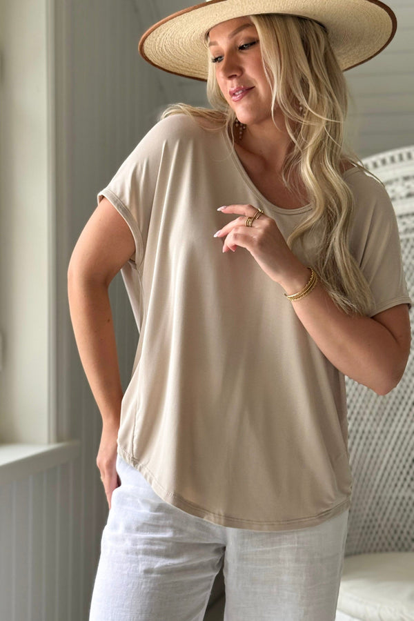 Avril modal t-paita, beige