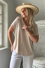 Avril modal t-shirt, beige
