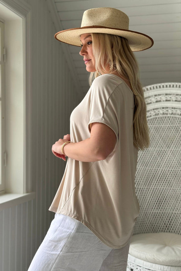Avril modal t-paita, beige