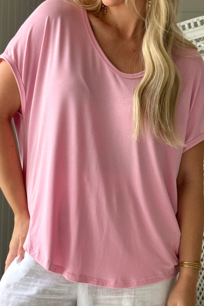 Avril modal t-shirt, light pink