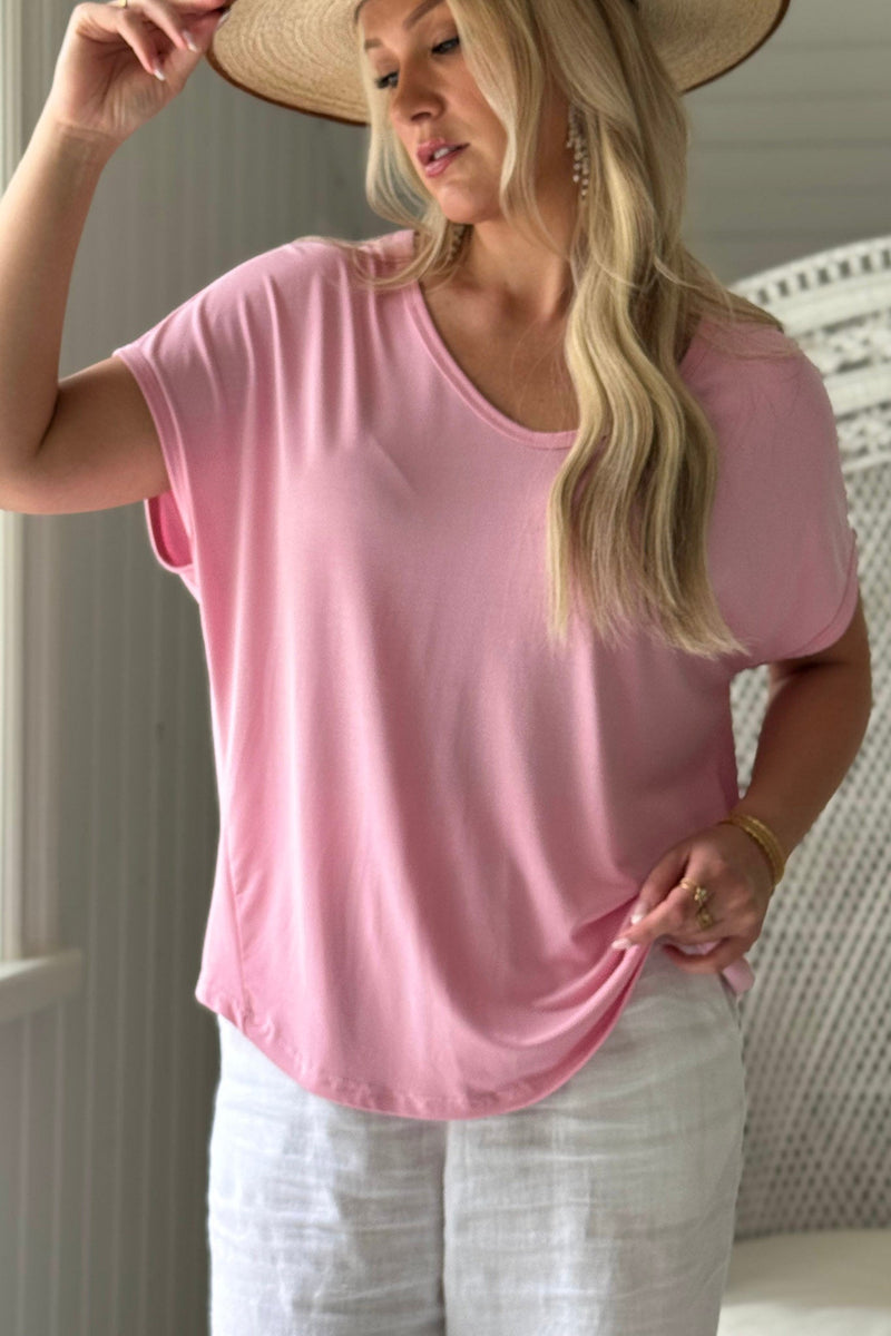 Avril modal t-shirt, light pink
