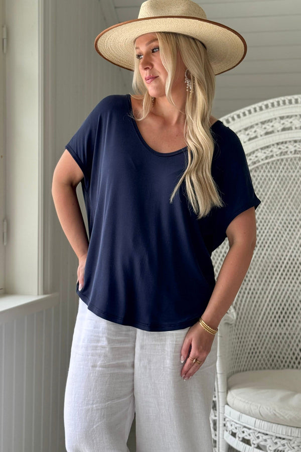 Avril modal t-paita, navy