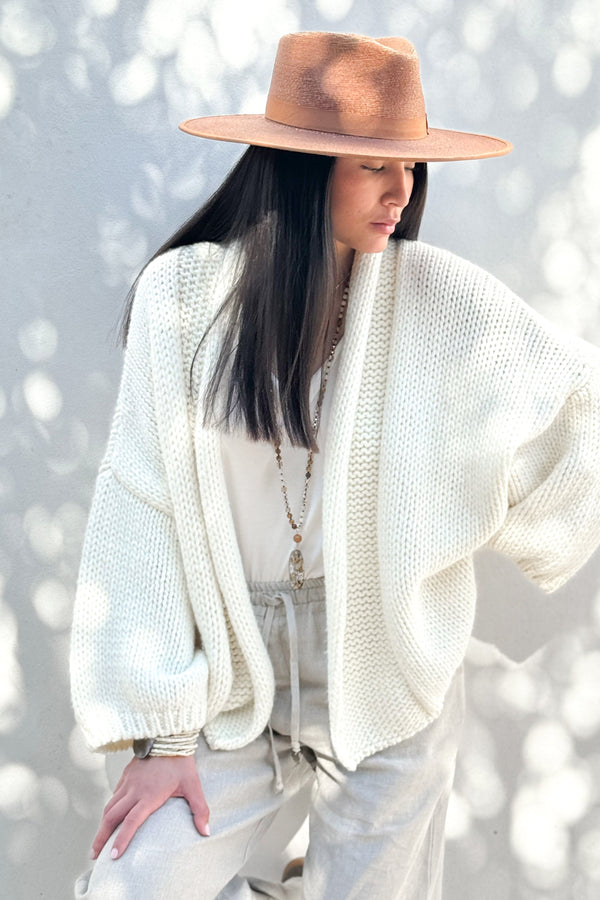 Soft cloud cardigan, off white