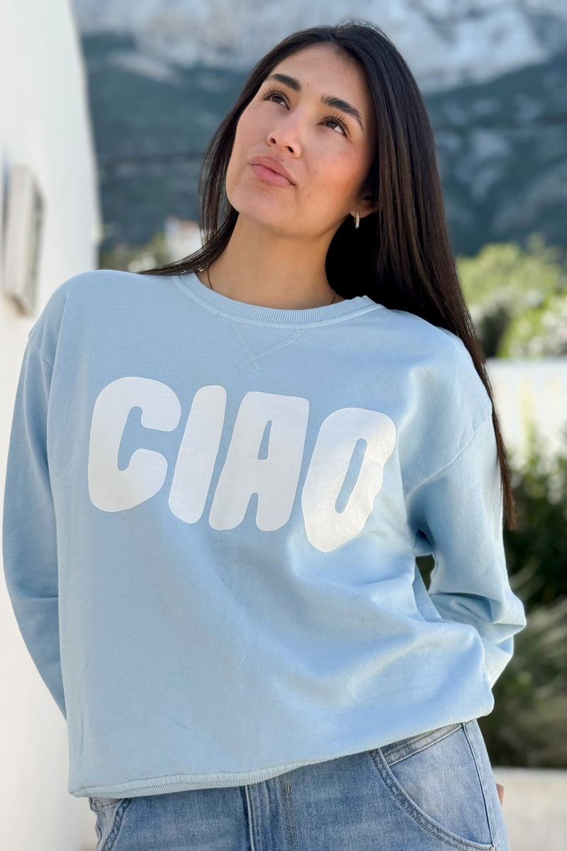 Ciao cotton shirt, blue