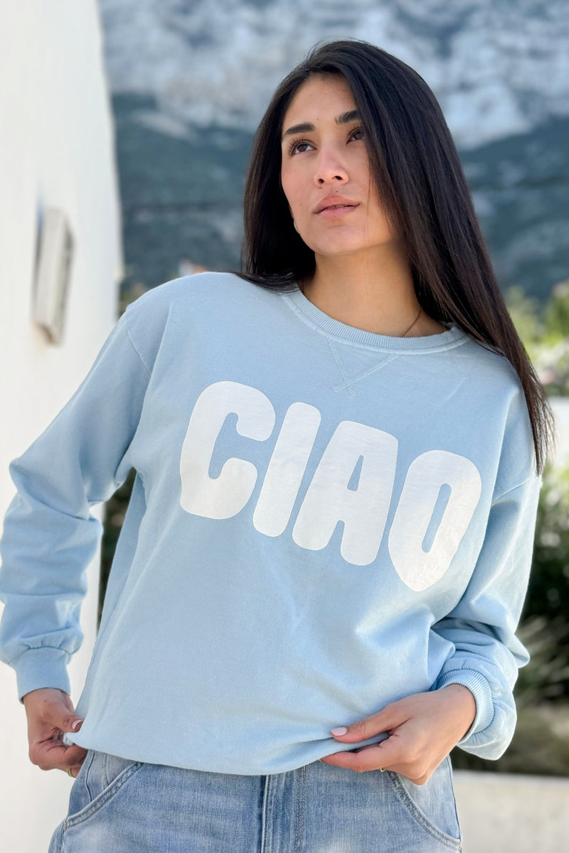 Ciao cotton shirt, blue