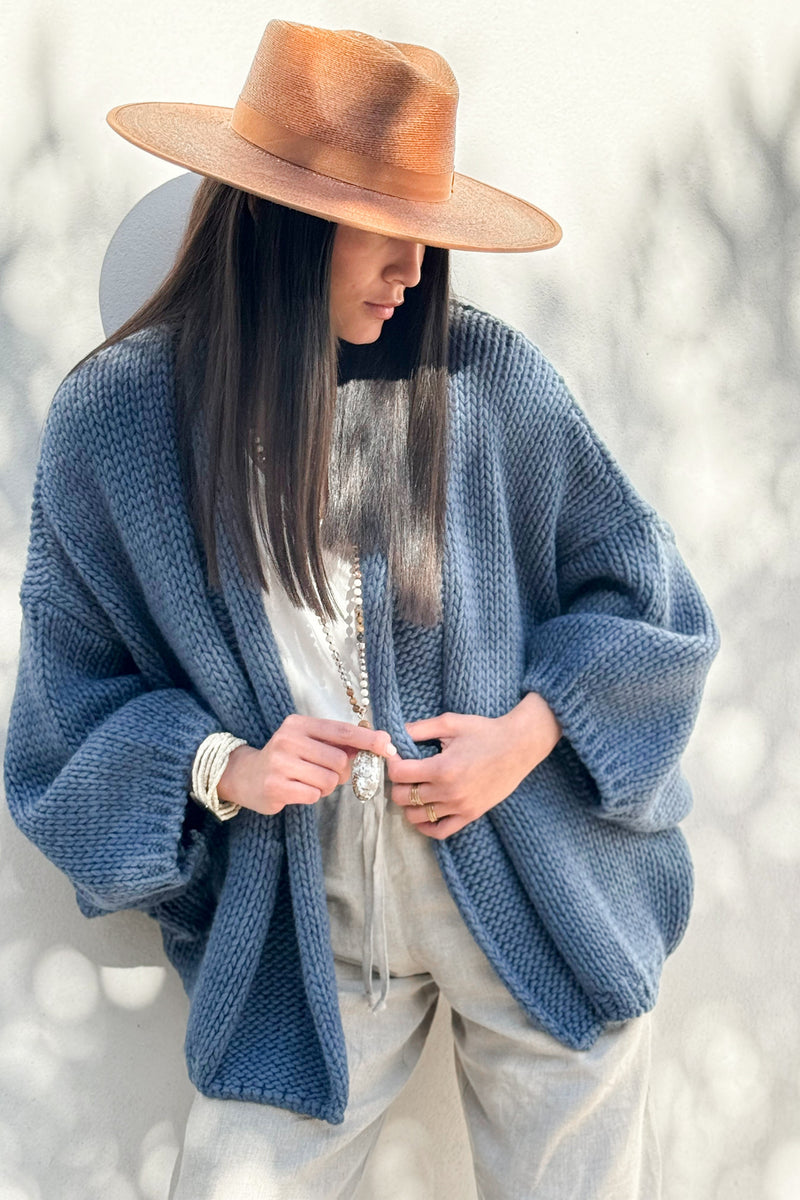 Soft cloud cardigan, blue