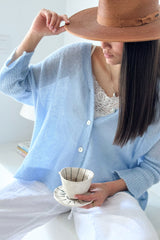 Isadora cardigan, ice blue