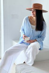 Isadora cardigan, ice blue