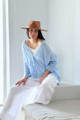 Isadora cardigan, ice blue