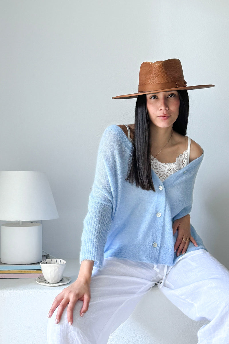 Isadora cardigan, ice blue