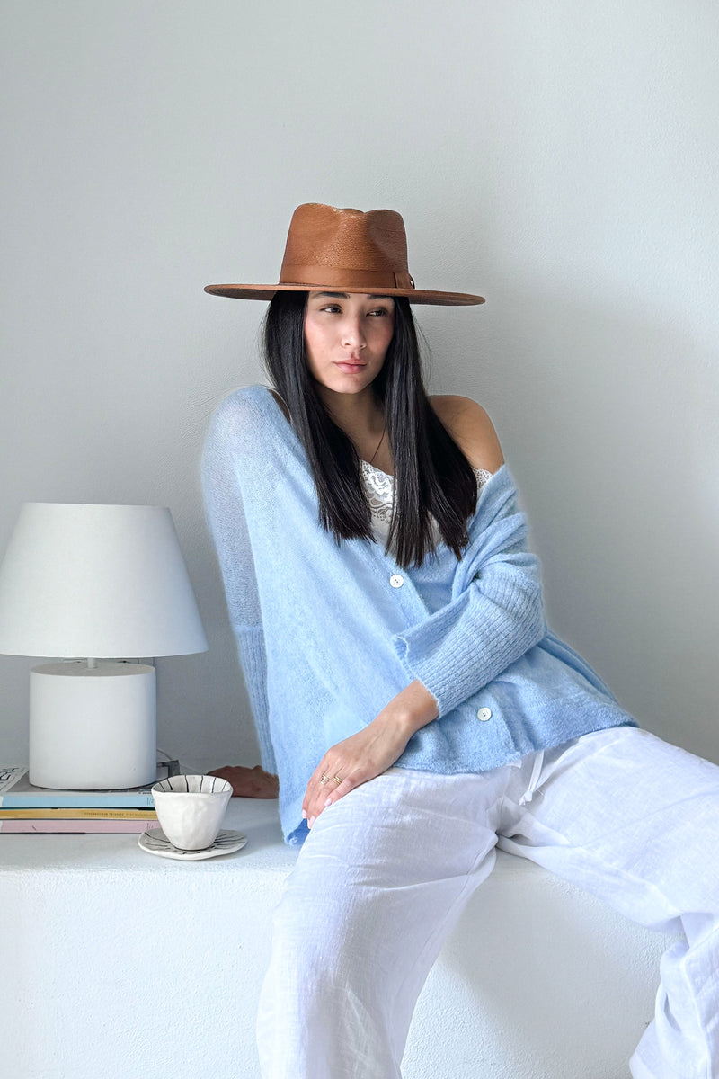 Isadora cardigan, ice blue