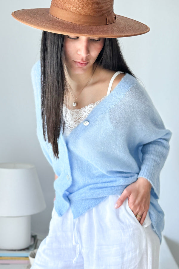 Isadora cardigan, ice blue