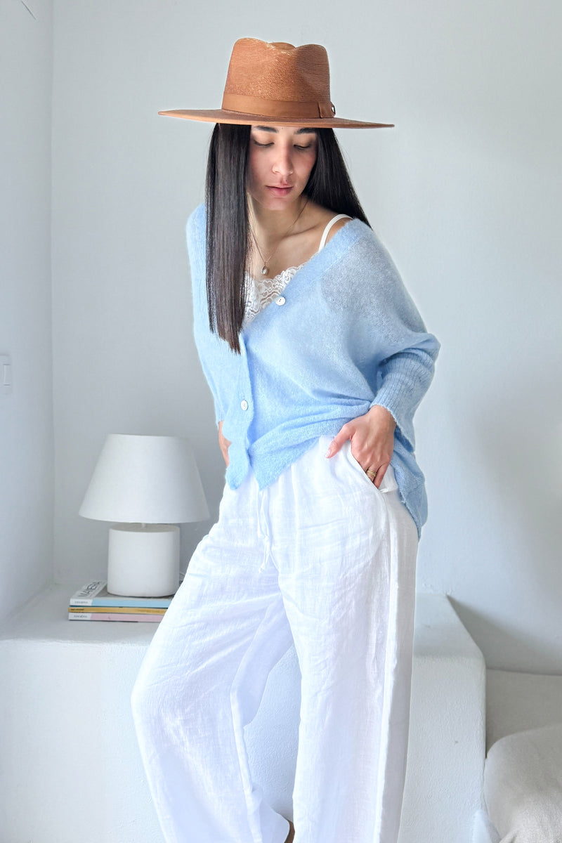 Isadora cardigan, ice blue