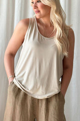 Bamboo daily top, beige