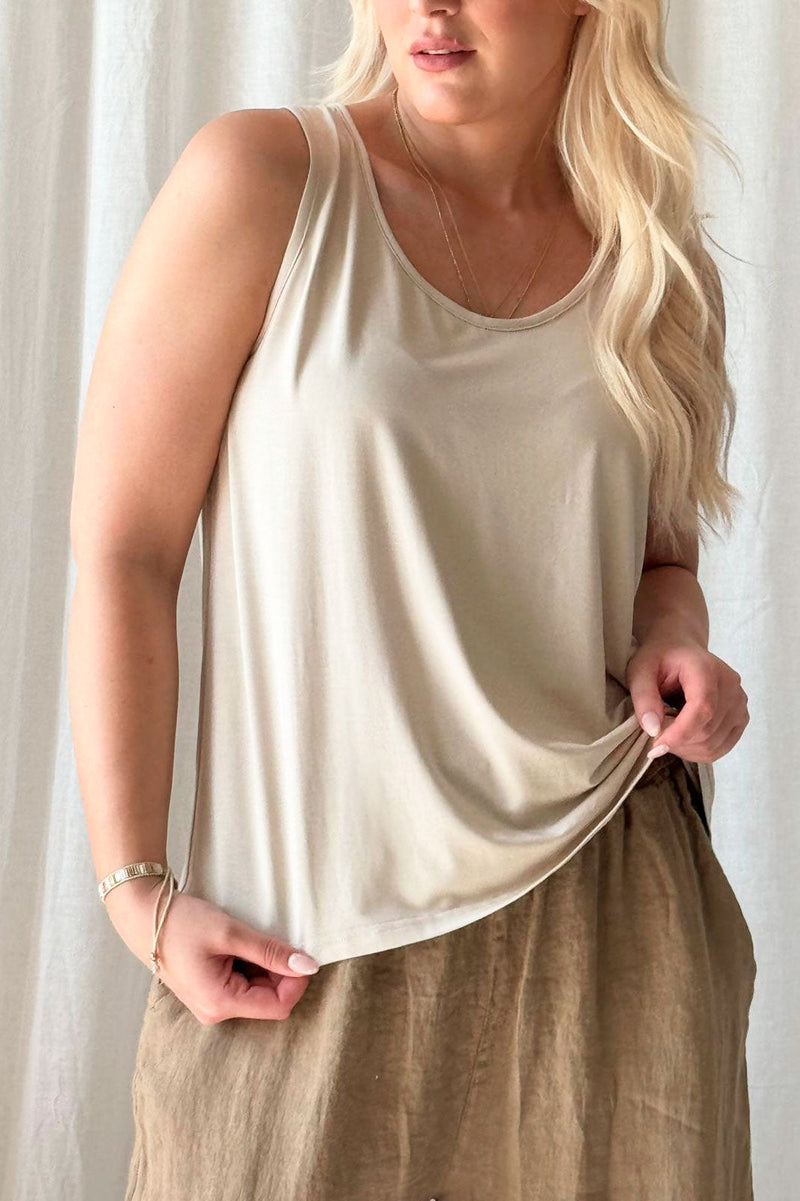 Bamboo daily top, beige