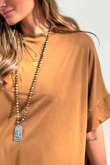 Bamboo oversized t-shirt, amber