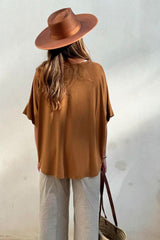 Bamboo oversized t-paita, amber